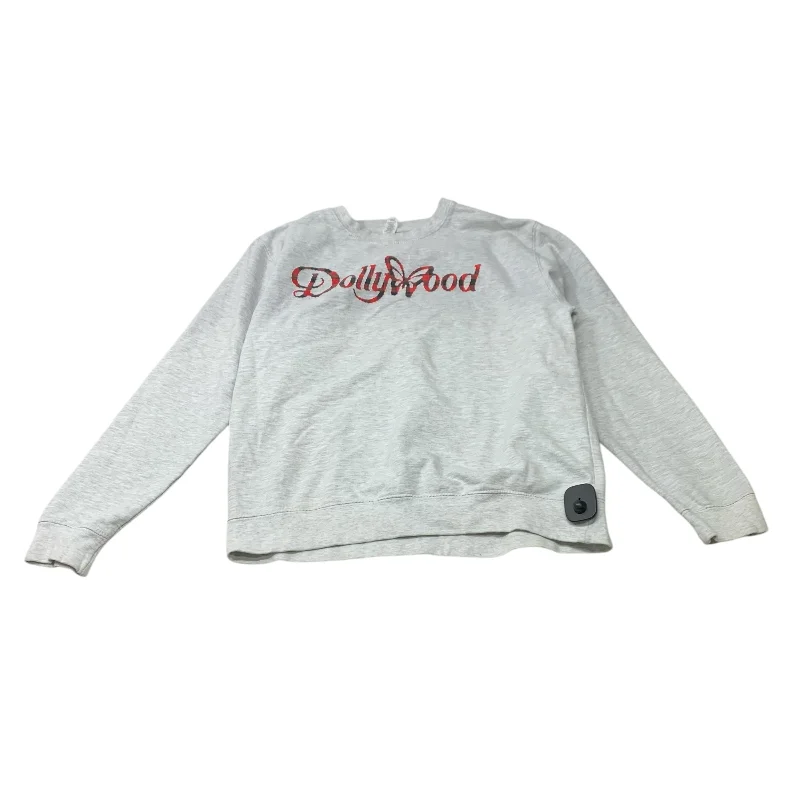 Sweatshirt Crewneck By Just Hoods In Grey, Size: L