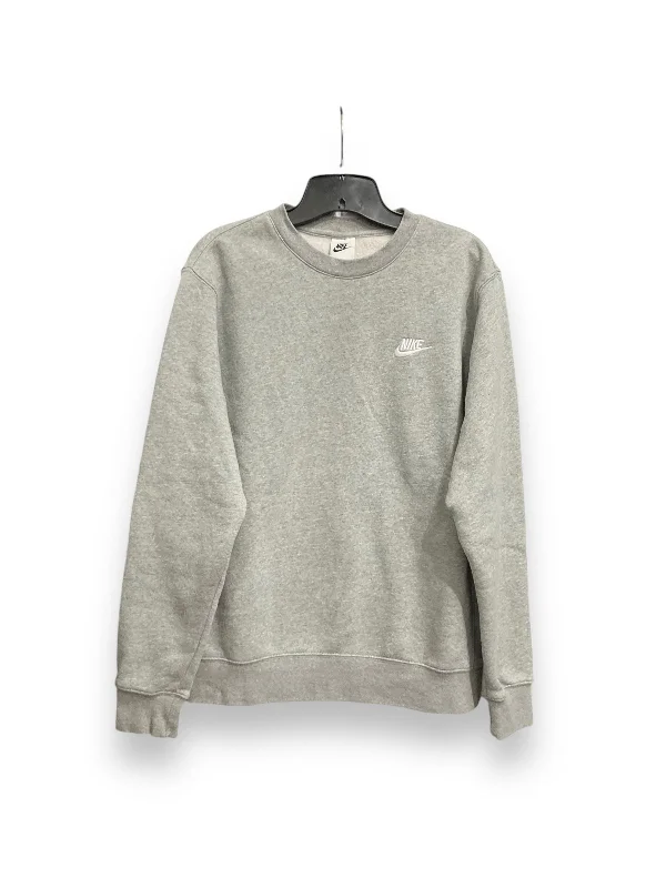 Athletic Sweatshirt Crewneck By Nike Apparel In Grey, Size: Sp