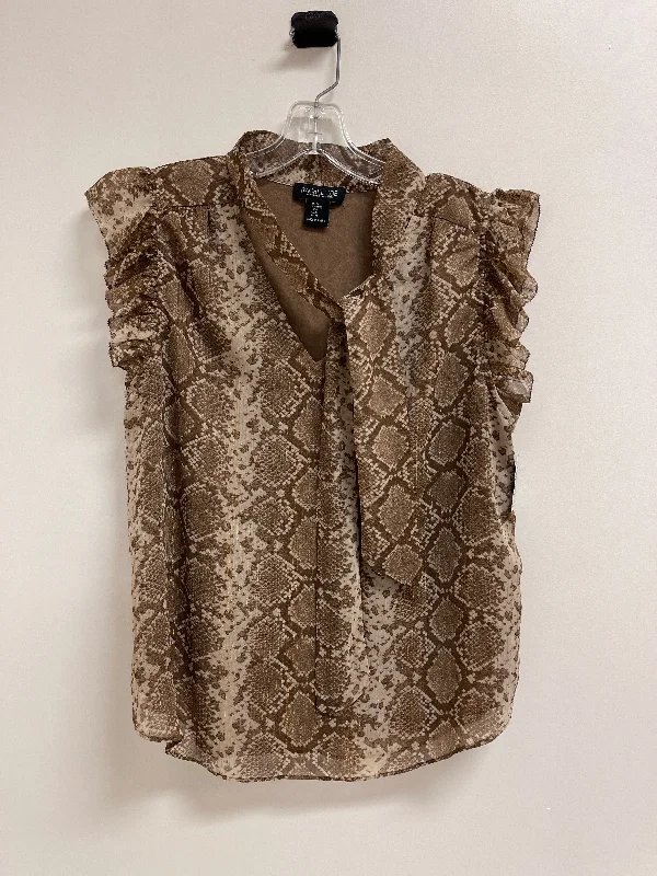 Top Sleeveless By Rachel Zoe In Brown, Size: M