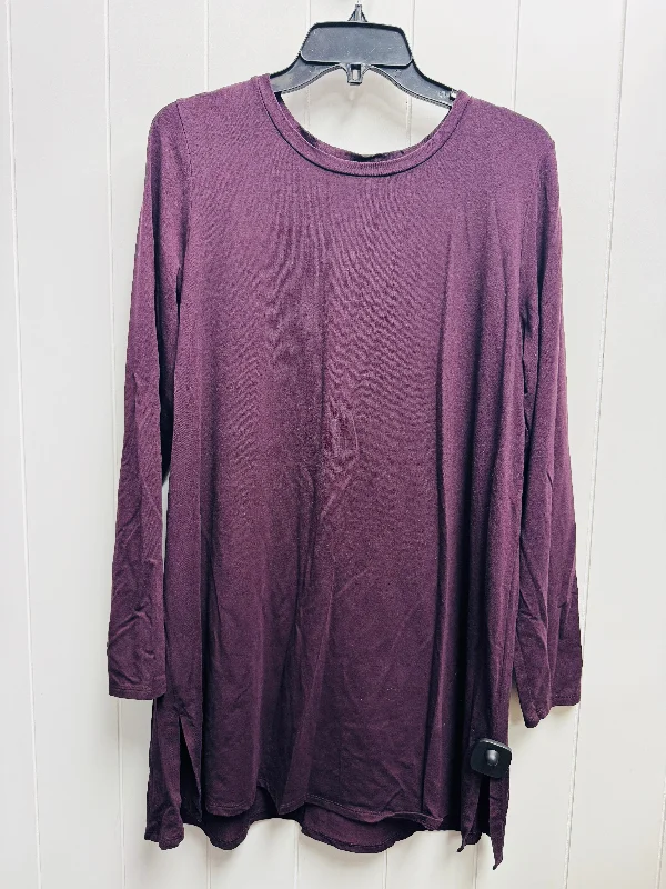 Tunic Long Sleeve By Eileen Fisher In Purple, Size: L