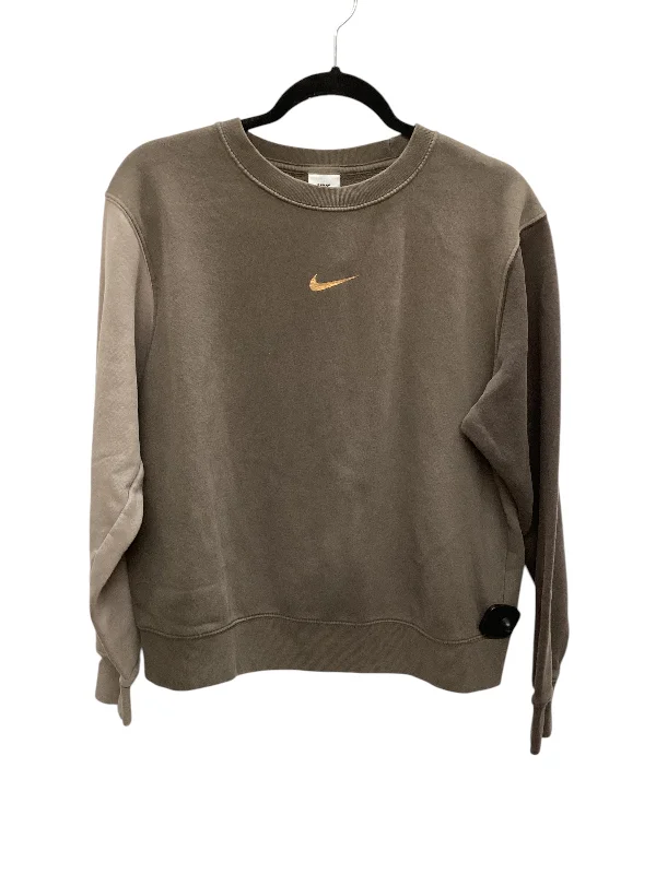 Sweatshirt Crewneck By Nike Apparel In Brown, Size: S