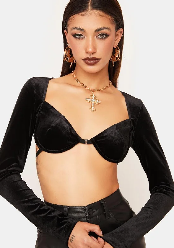 Noir Old School Vibes Bra Top