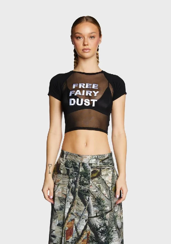 Free Fairy Dust Mesh Top