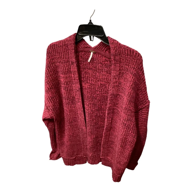 Sweater Cardigan By Free People In Red, Size: Xs