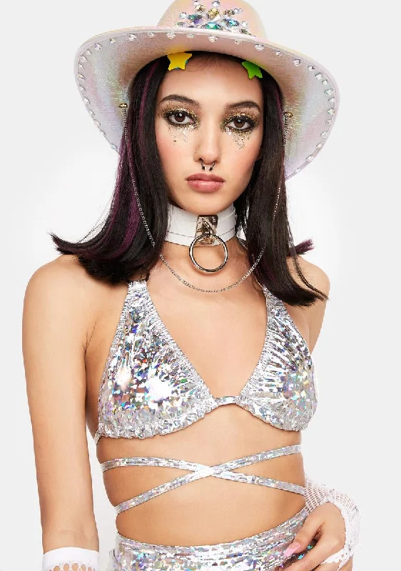 Astro Confetti Wrap Bra Top