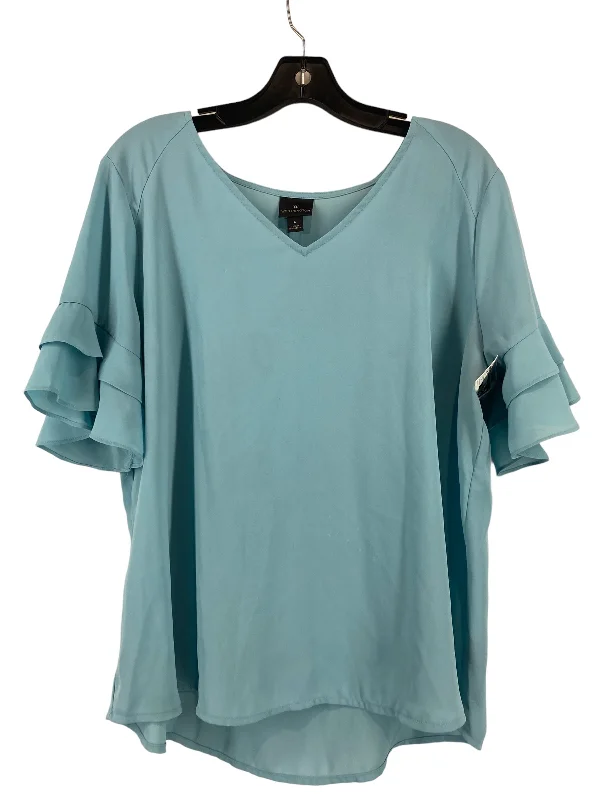 Top Short Sleeve By Worthington In Teal, Size: L