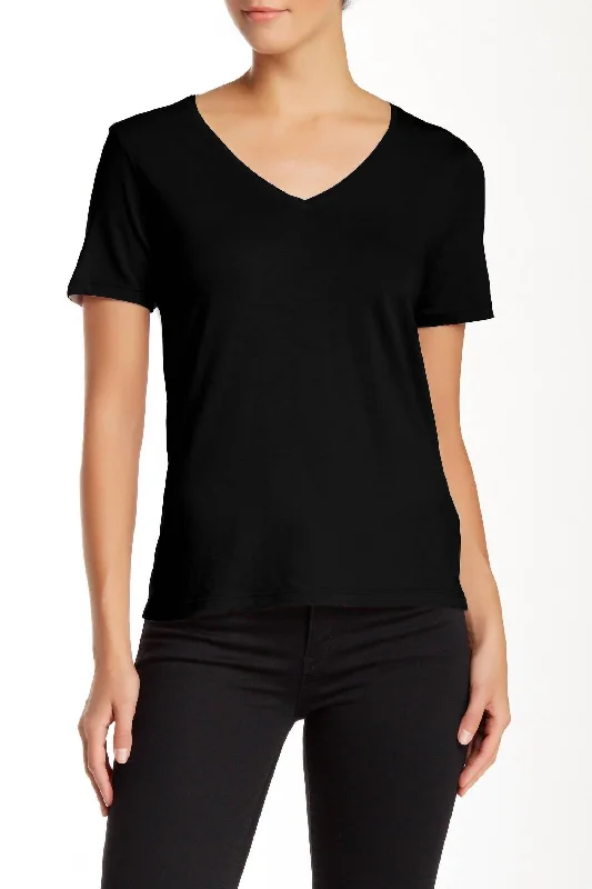 V-Neck Tee In Black