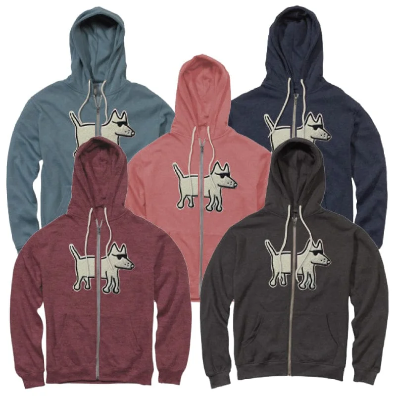 Teddy Full Zip Hoodie - Split Applique