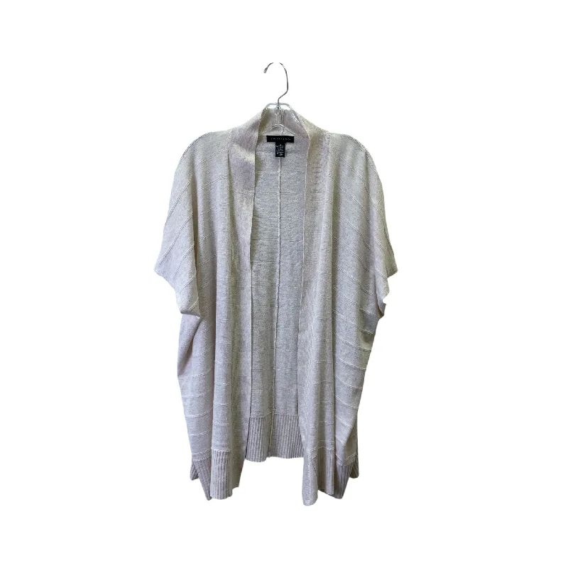 Sweater Cardigan By Joan Vass In Taupe, Size:Xs