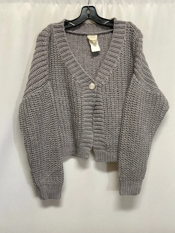 Sweater Cardigan By Harper In Mauve, Size: S