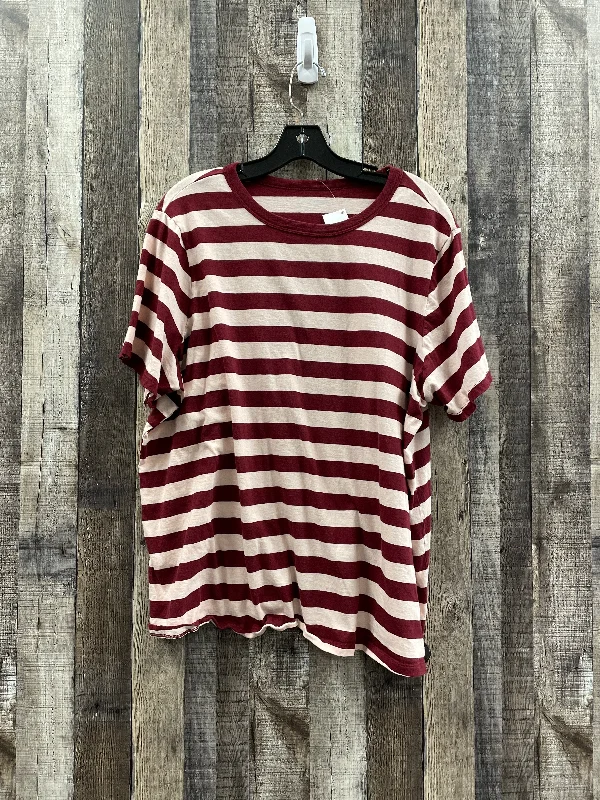 Top Short Sleeve Basic By Old Navy In Striped Pattern, Size: Xxl