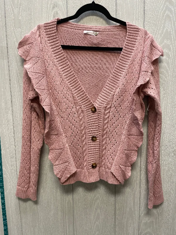 Sweater Cardigan By KIRUNDO In Pink, Size: M