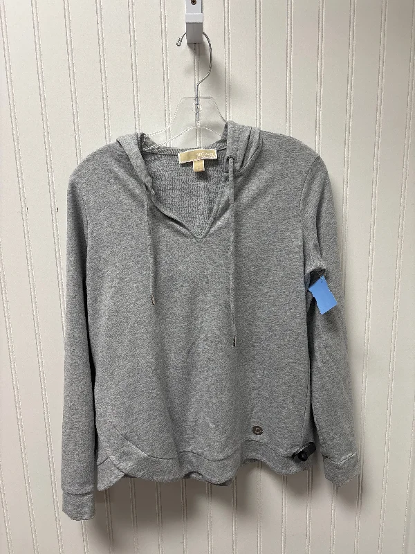 Sweatshirt Hoodie By Michael By Michael Kors In Grey, Size: S