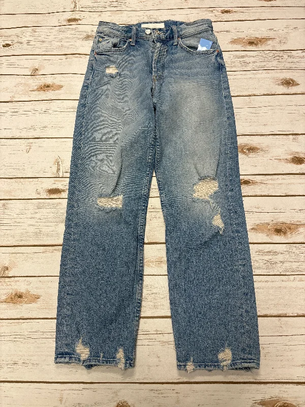 Jeans Straight By Mother In Blue Denim, Size: 2