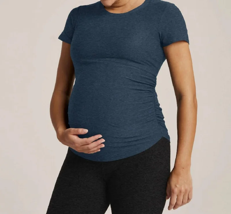 Featherweight One + Only Maternity Tee In Navy