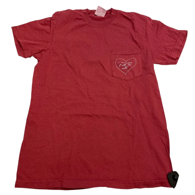 Top Short Sleeve By Comfort Colors In Red, Size: S