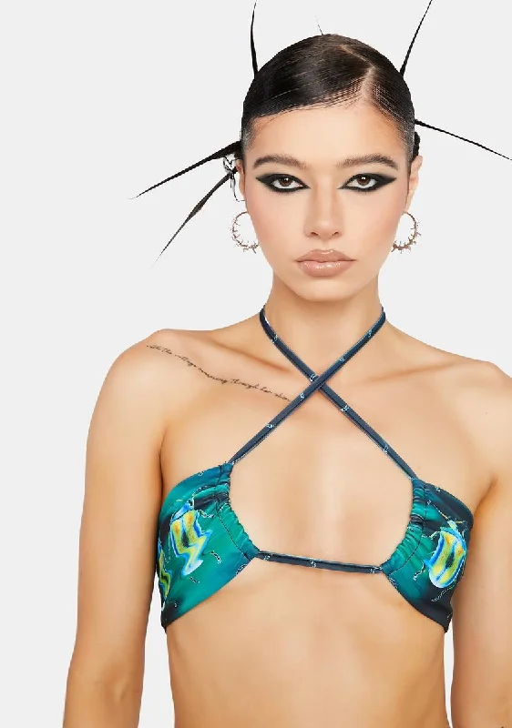 Creature Feature Halter Bra Top