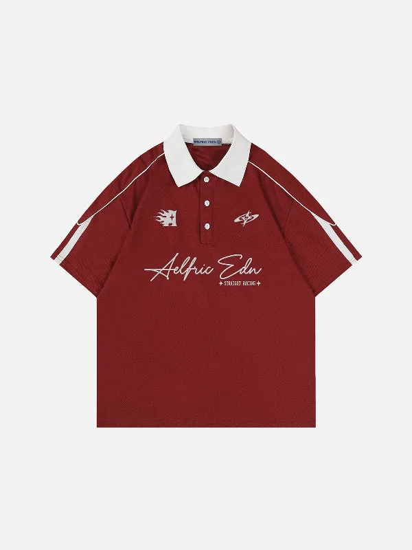 Aelfric Eden Vintage Patchwork Polo Tee