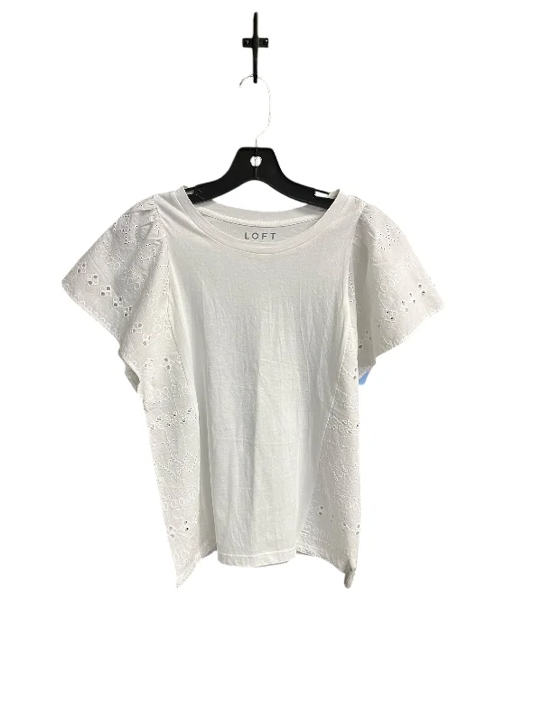 Top Short Sleeve By Loft In White, Size: Xs