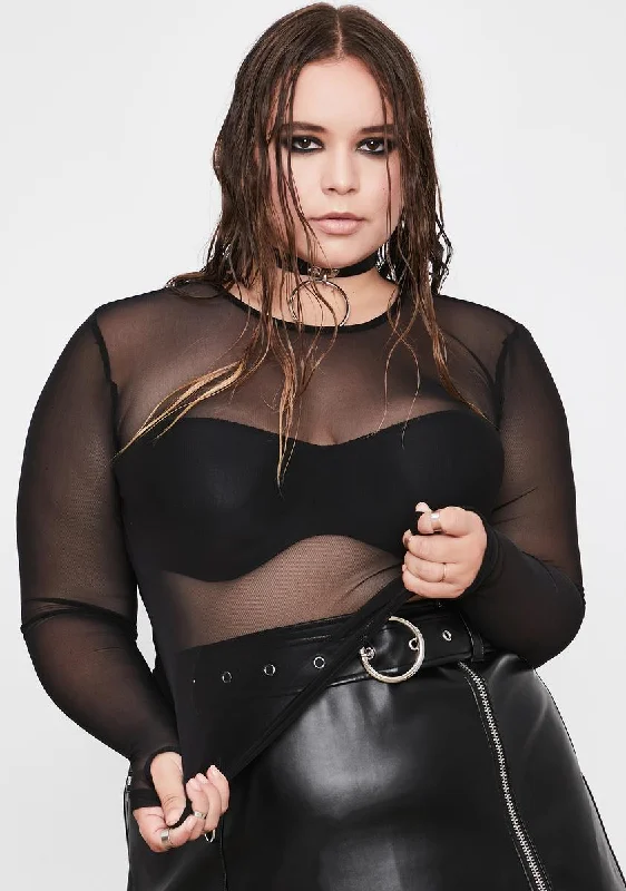 Gotta Kiss It Goodbye Mesh Top