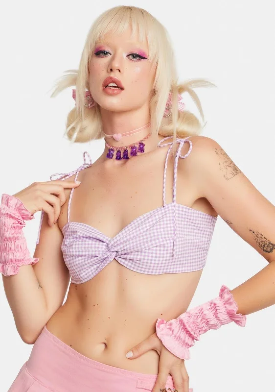 Darling Doll Gingham Bra Top