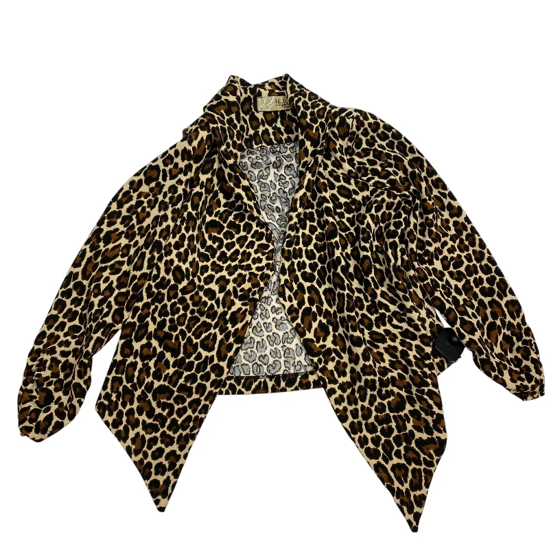 Blazer By Hybriid In Animal Print, Size: S