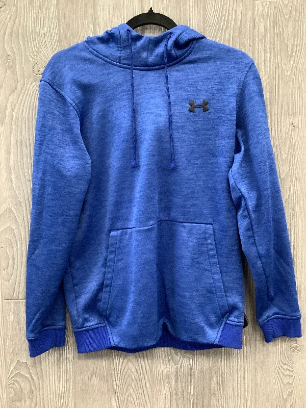 Athletic Sweatshirt Hoodie By Under Armour In Blue, Size: S