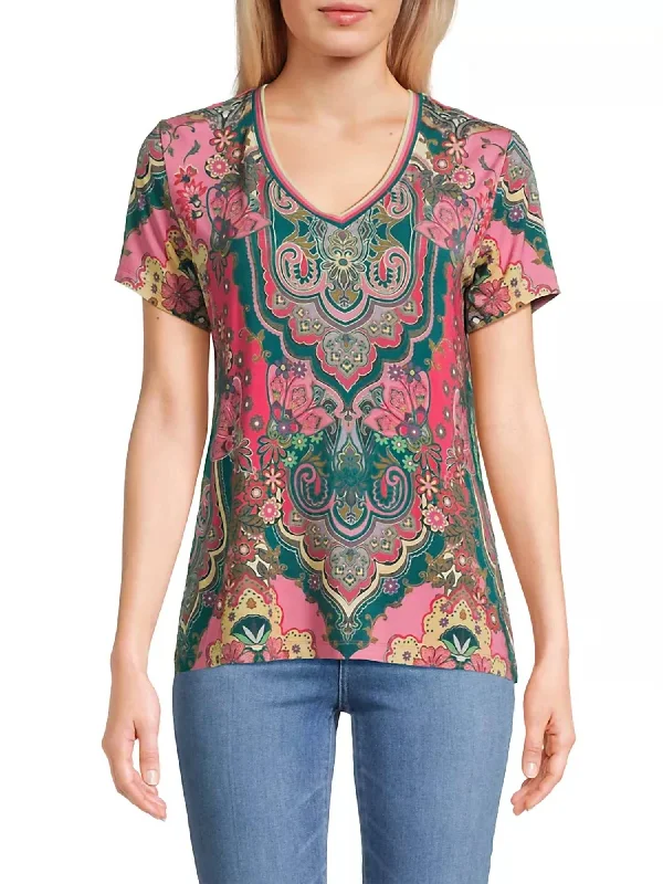 Janie Paisley Tee In Paisley Melody