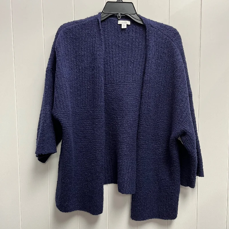 Sweater Cardigan By Pure Jill In Blue, Size: Xsp