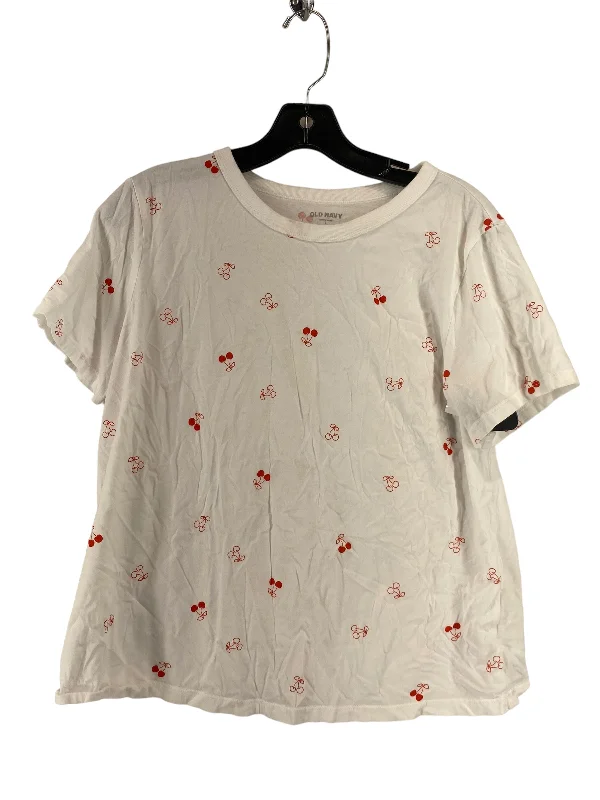 Top Short Sleeve By Old Navy In White, Size: L