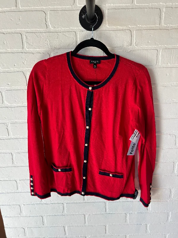 Sweater Cardigan By Talbots In Red, Size: M