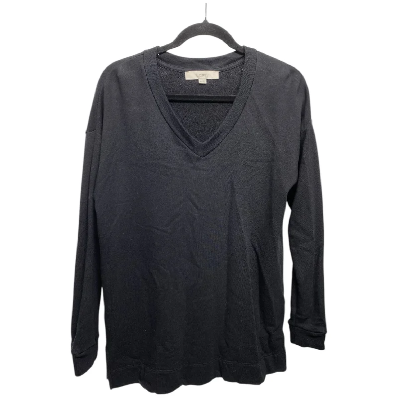 Sweatshirt Crewneck By Loft In Black, Size: Xs