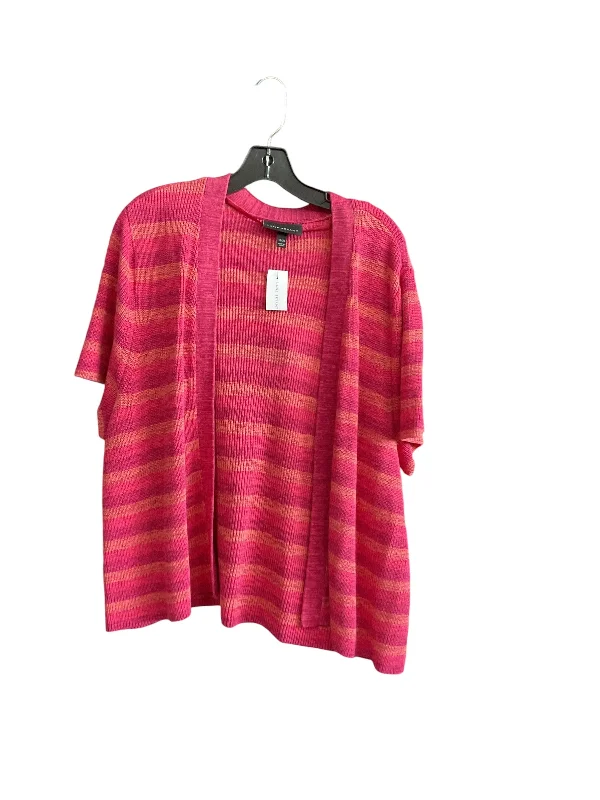 Sweater Cardigan By Lane Bryant In Pink, Size: 18