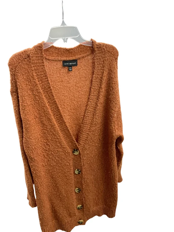 Sweater Cardigan By Lane Bryant In Brown, Size: 14