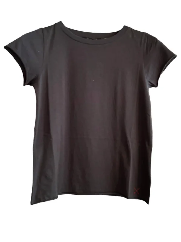 Women's Cap Sleeve Tee In Coal