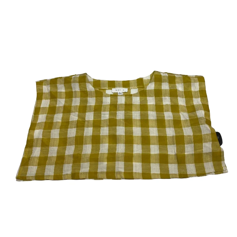 Top Short Sleeve By Mable In Green & White, Size: M