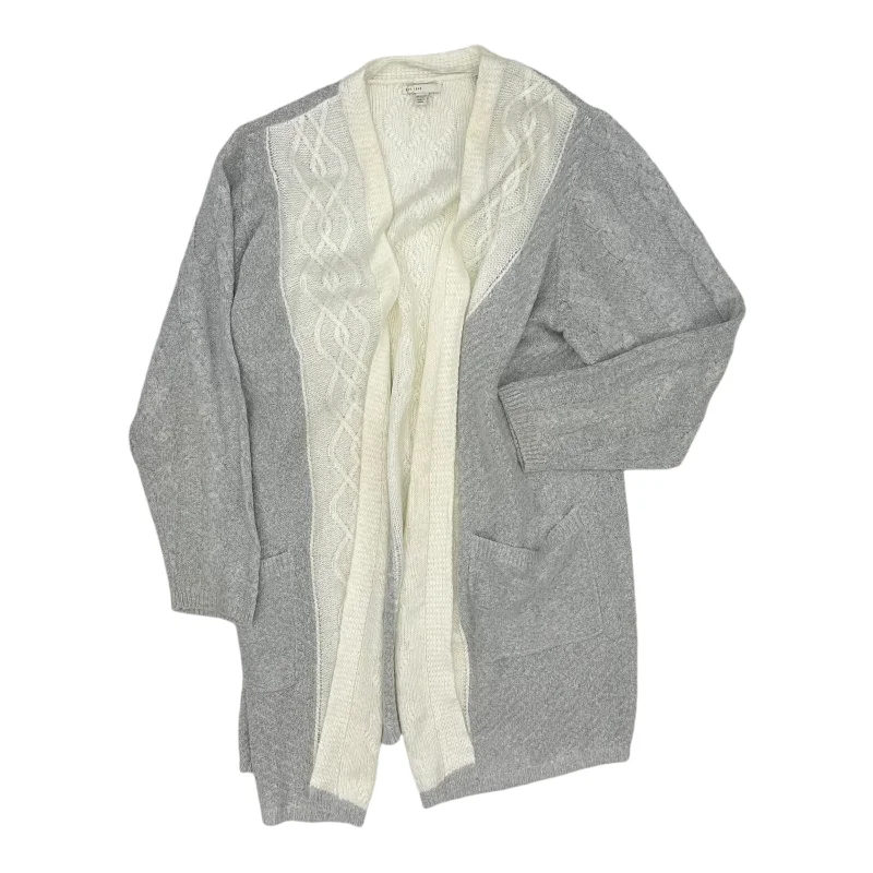 Sweater Cardigan By Cato In Cream, Size:1X