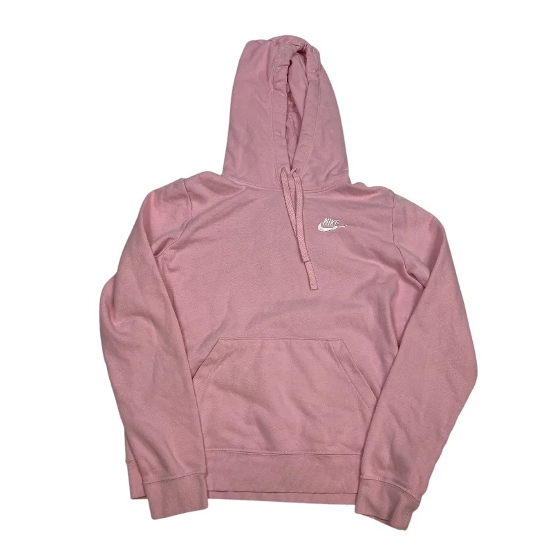 Athletic Sweatshirt Hoodie By Nike In Pink, Size: S