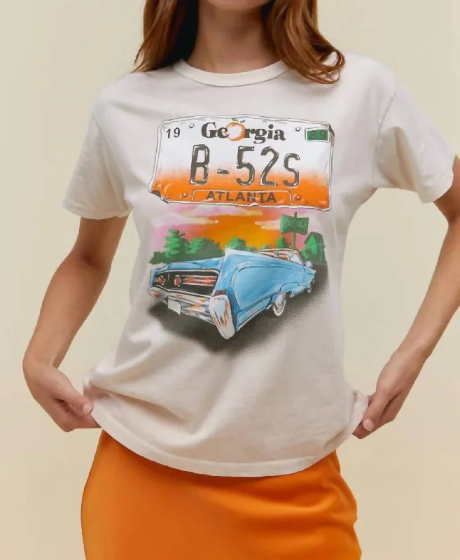 B-52's Love Shack Car Ringer Tee In Dirty White