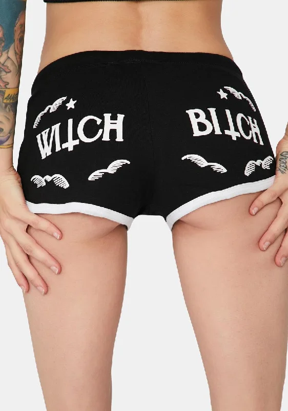 Witch Bitch Graphic Shorts