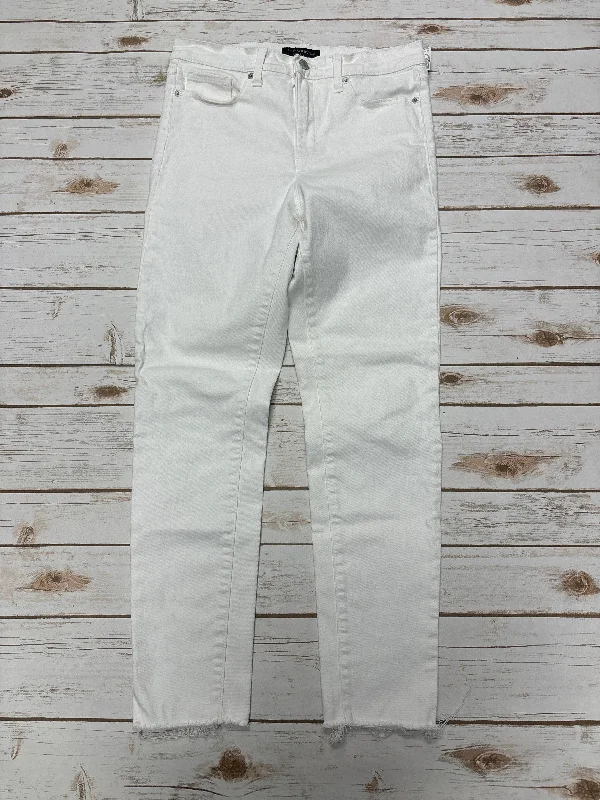 Jeans Skinny By Banana Republic In White Denim, Size: 8