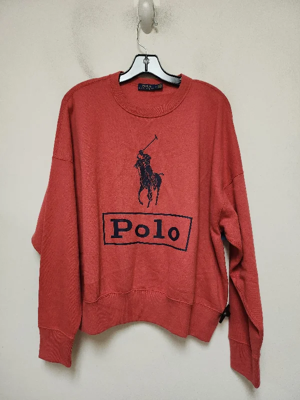 Sweatshirt Collar By Polo Ralph Lauren In Red, Size: M