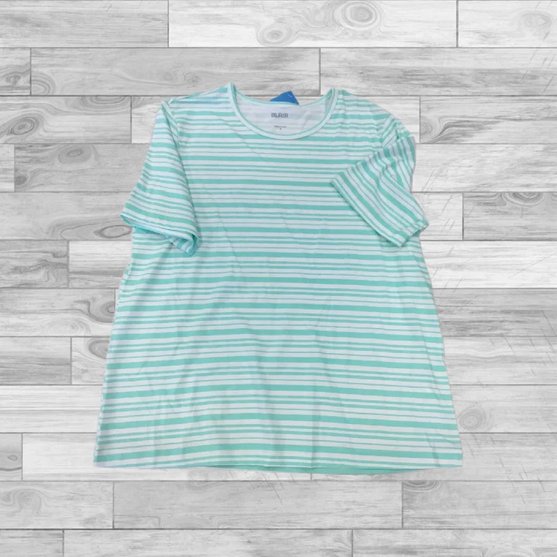 Top Short Sleeve Basic By Blair In Striped, Size: M