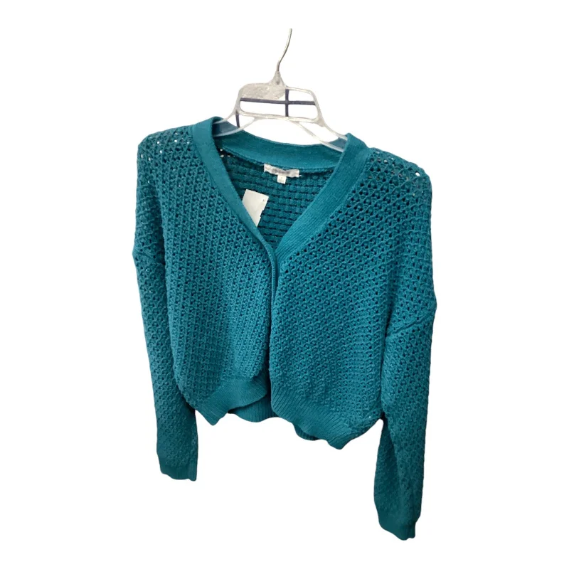 Sweater Cardigan By Madewell In Blue, Size: M