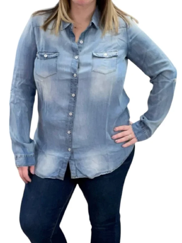 Tencel Denim Shirt In Blue