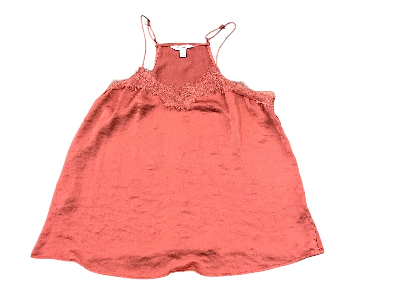 Top Sleeveless Basic By Nine West In Orange, Size: L