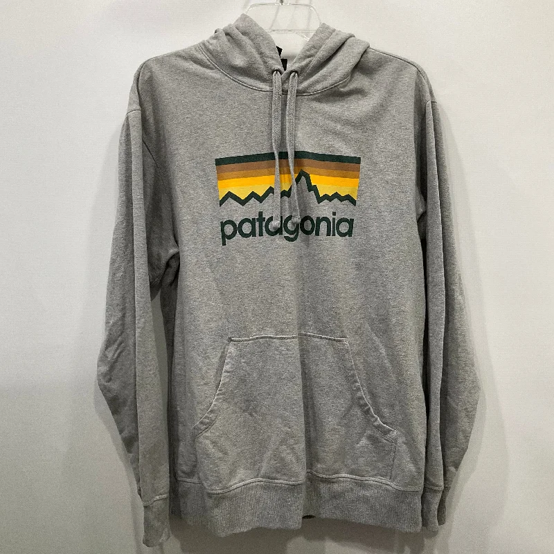 Sweatshirt Hoodie By Patagonia In Grey, Size: M