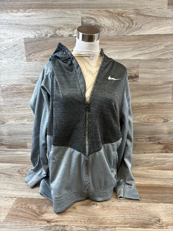 Athletic Sweatshirt Hoodie By Nike Apparel In Grey, Size: Xl