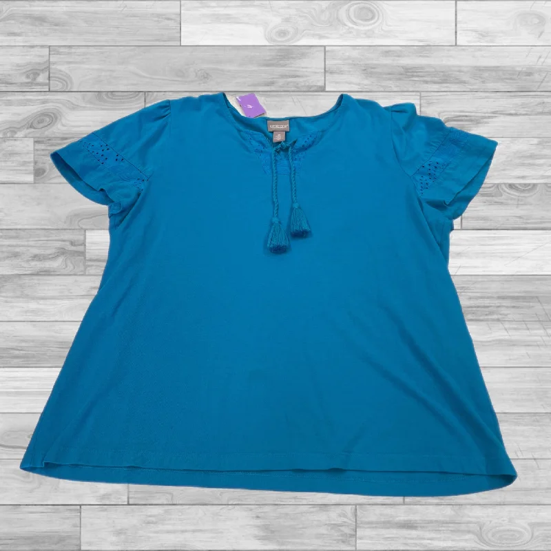 Top Short Sleeve By Chicos In Blue, Size: 2