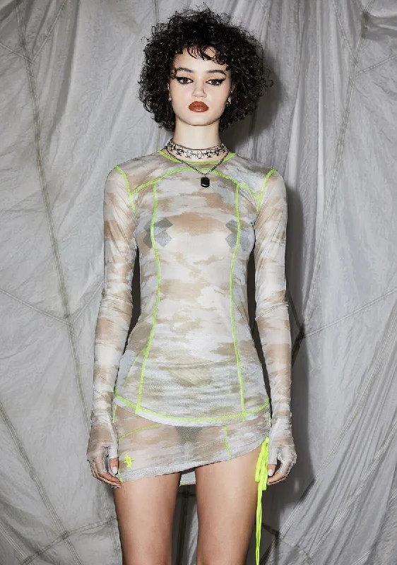 Reverb Desert Camo Gloved Mesh Top